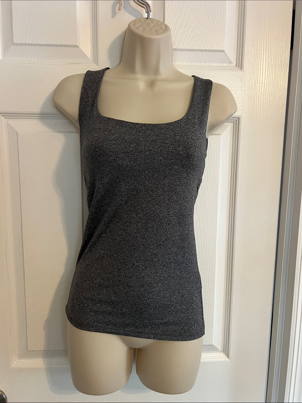 Zara Charcoal Square Neck Tank Top sz s